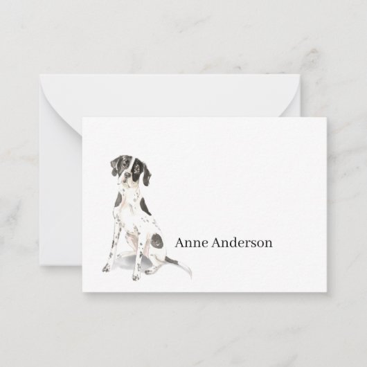 Carte De Correspondance Pointeur Anglais (Devant)