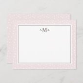 Carte De Correspondance Points Abstraits vierges monographiés (Devant / Derrière)