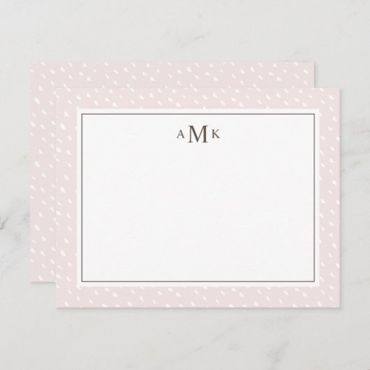 Carte De Correspondance Points Abstraits vierges monographiés (Devant / Derrière)