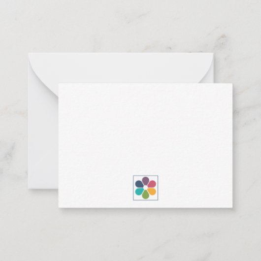 Carte De Correspondance Points arc-en-ciel floraux (Dos)