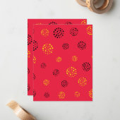 Carte De Correspondance Points Motif 12 (Devant/Arrière en situation)