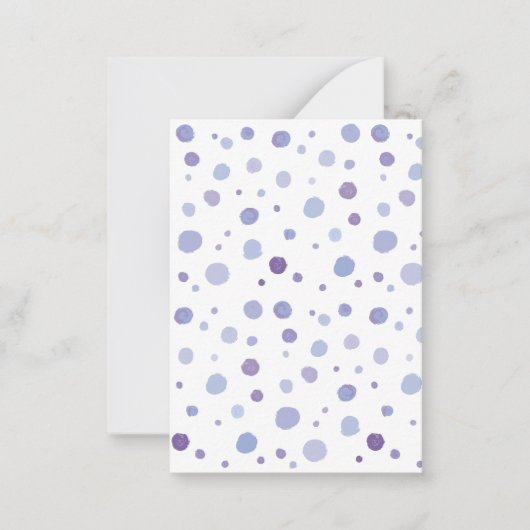 Carte De Correspondance points peints à la main (Devant)