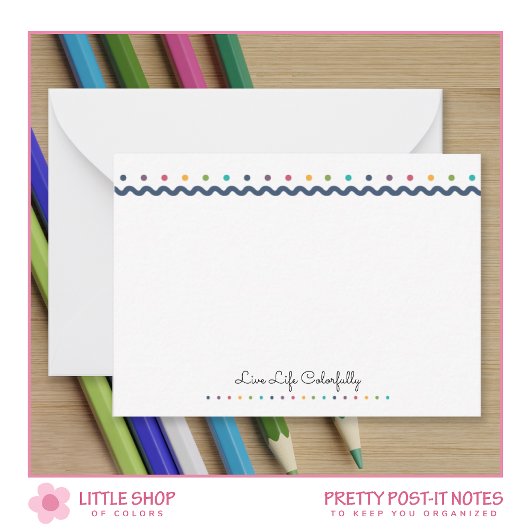 Carte De Correspondance Pois Rainbow personnalisables