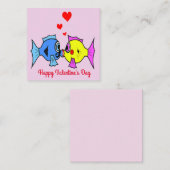 Carte De Correspondance Poisson Amoureux | Saint-Valentin (Devant / Derrière)