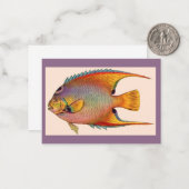 Carte De Correspondance poisson-ange (Devant/Arrière en situation)