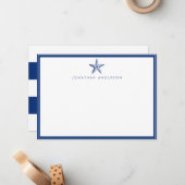 Carte De Correspondance Poisson étoilé de la marine (Devant/Arrière en situation)