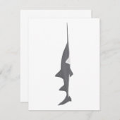 Carte De Correspondance Poisson-scie grand (Devant / Derrière)