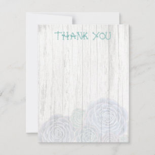 Carte De Correspondance Police de corde Succulent Blanc Merci note