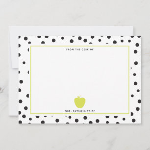 Carte De Correspondance Polka Dot Neon Enseignant