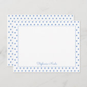 Carte De Correspondance Polka simple point bleu clair Personnalisé (Devant / Derrière)