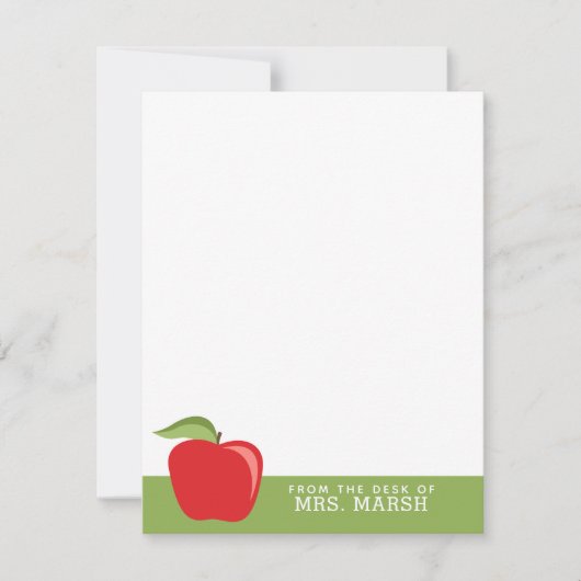Carte De Correspondance Pomme de professeur personnalisée avec Apple moder (Devant)