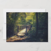 Carte De Correspondance Pont Rustique Forêt Enchantée Bois Photo (Devant)