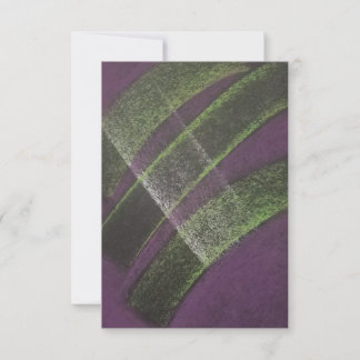 Carte De Correspondance Pont Unique Violet Jaune Abstrait Coloré Art