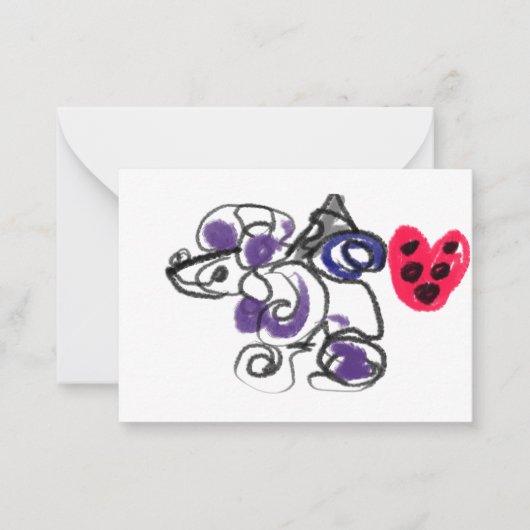 Carte De Correspondance Poodé chaud (Devant)