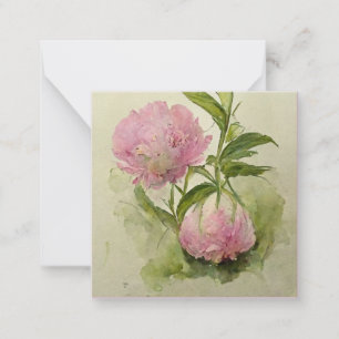 Carte De Correspondance Poon rose délicatIes