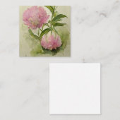 Carte De Correspondance Poon rose délicatIes (Devant / Derrière)