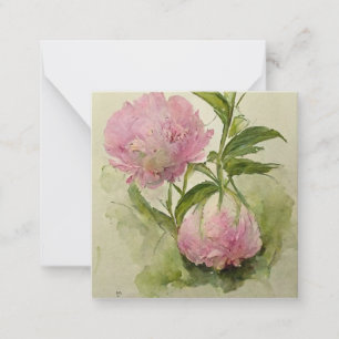 Carte De Correspondance Poon rose délicatIes