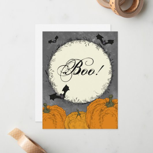 Carte De Correspondance Pop Halloween par le client (Devant/Arrière en situation)