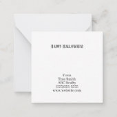 Carte De Correspondance Pop Halloween par le client (Dos)