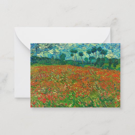 Carte De Correspondance Poppy Field by Vincent van Gogh