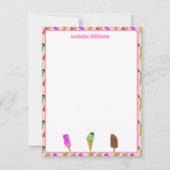 Carte De Correspondance Popsicles sur mesure  (Devant)