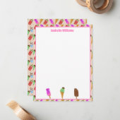 Carte De Correspondance Popsicles sur mesure  (Devant/Arrière en situation)
