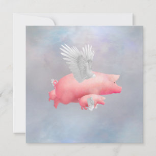 Carte De Correspondance Porcelets volants