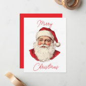 Carte De Correspondance Portrait du Père Noël (Devant/Arrière en situation)