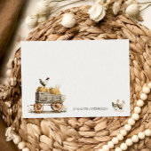 Carte De Correspondance Poules de Ferme Rustique Monogramme Personnalisé