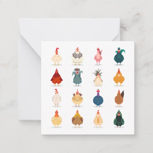 Carte De Correspondance Poulet mou (Devant)