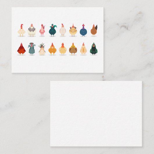 Carte De Correspondance Poulet mou (Devant / Derrière)