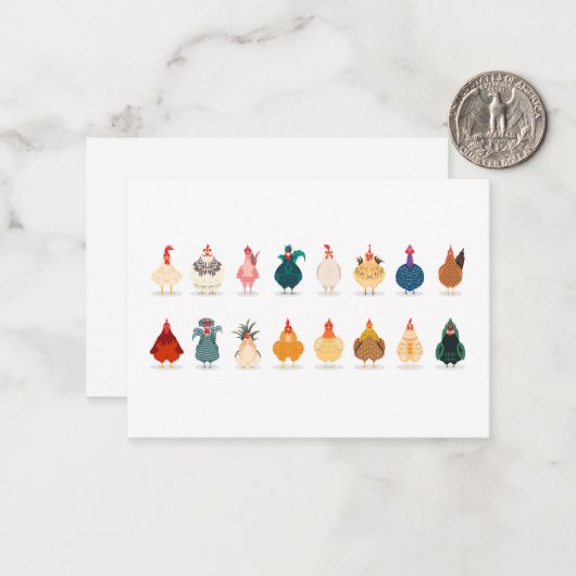 Carte De Correspondance Poulet mou (Devant/Arrière en situation)