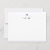 Carte de correspondance pour chambre de bébé éléph (Devant)
