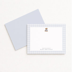 Carte de correspondance pour la nurserie Ourson Bl
