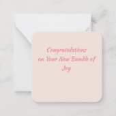 Carte De Correspondance Pour les nouveaux parents (Dos)