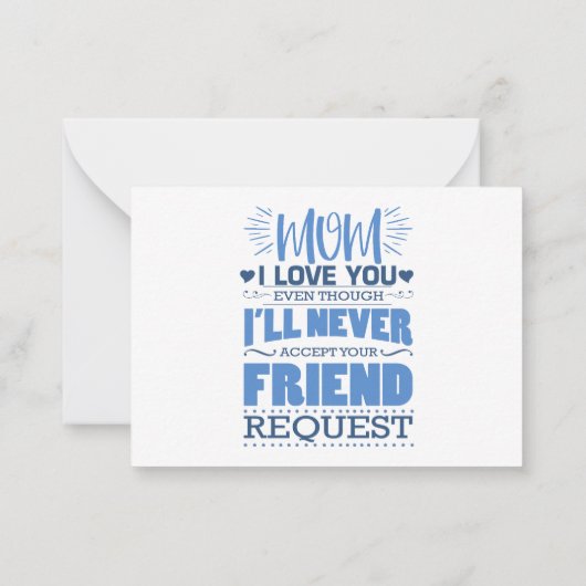 Carte De Correspondance Pour ma mère Extraordinaire (Dos)