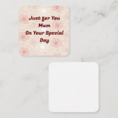 Carte De Correspondance Pour maman (Devant / Derrière)