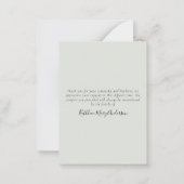 Carte De Correspondance Pour toujours dans nos coeurs Photo Sympathie Merc (Dos)