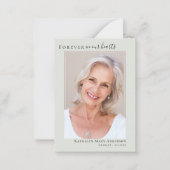 Carte De Correspondance Pour toujours dans nos coeurs Photo Sympathie Merc (Devant)