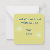 Carte De Correspondance Pour une future maman (Dos)