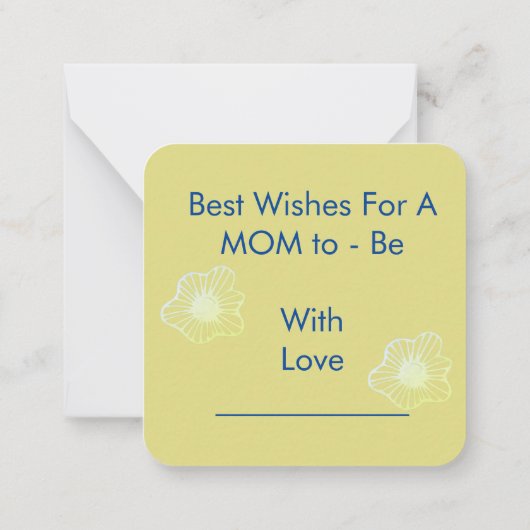 Carte De Correspondance Pour une future maman (Dos)