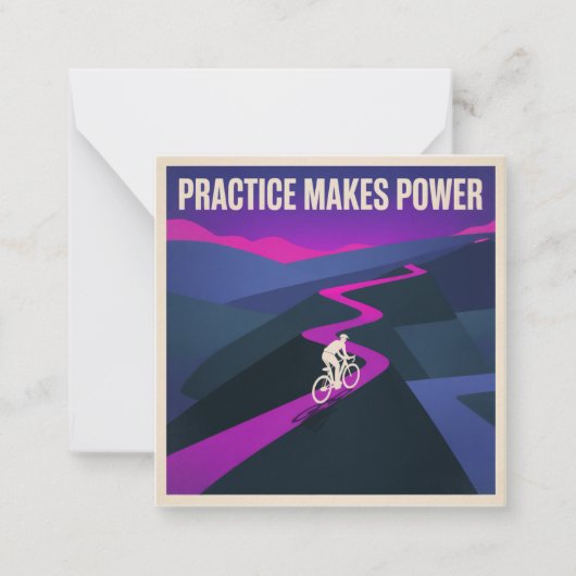 Carte De Correspondance Practice Makes Power (Devant)