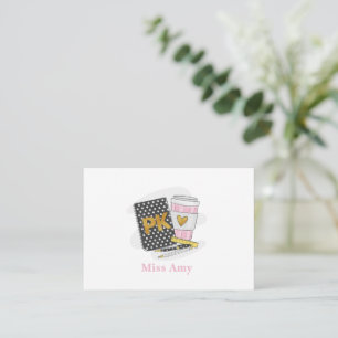 Carte De Correspondance Pré K Enseignant Custom Carnet noir