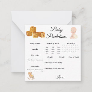 Carte De Correspondance Prédictions des bébés