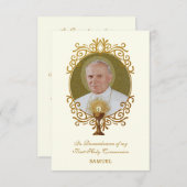 CARTE DE CORRESPONDANCE PREMIÈRE COMMUNION SAINTE - ST. JOHN PAUL LE GRAND (Devant / Derrière)