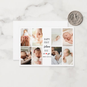 Carte De Correspondance Première fête des pères - Collage de photos Cart