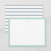 Carte De Correspondance Première Marine Rouge Blanc Bleu Bleu Gravé Modern (Devant / Derrière)