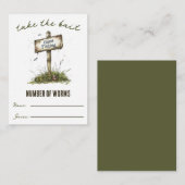 Carte De Correspondance Prends l'appât ! Jeu de devis de ver (Devant / Derrière)