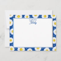 Prépa Floral Aquarelle Marguerites Bleu Nuit Jaune