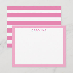 Carte De Correspondance Préparatoire 2 tons bubblegum rose mignon féminin